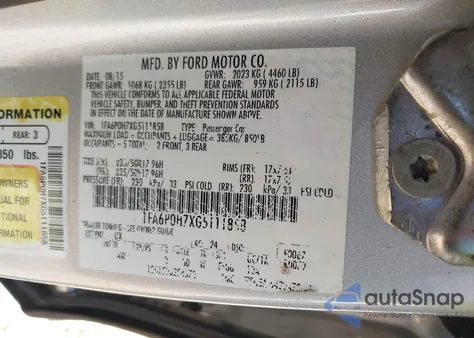 2016 Ford Fusion Se z USA, uszkodzony, nr VIN 1FA6P0H7XG5111858